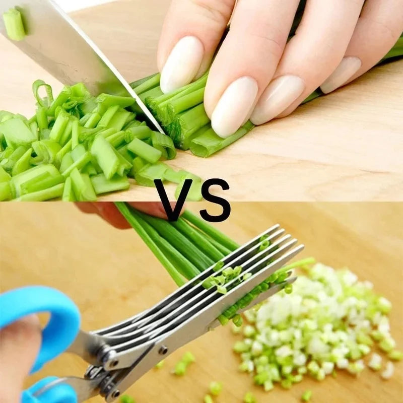 Stainless Steel Muti-Layers Kitchen Scissors for Vegetables - Kitchen Accessories