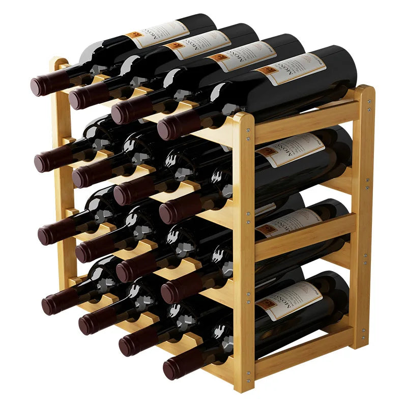Wine rack display, Bamboo lattice Storage