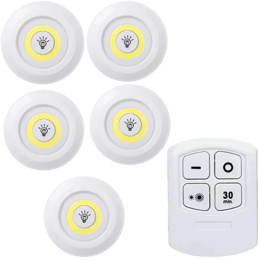 LED Under‑Cabinet Lights with Remote – Battery‑Operated LED's (1–8 Pack)