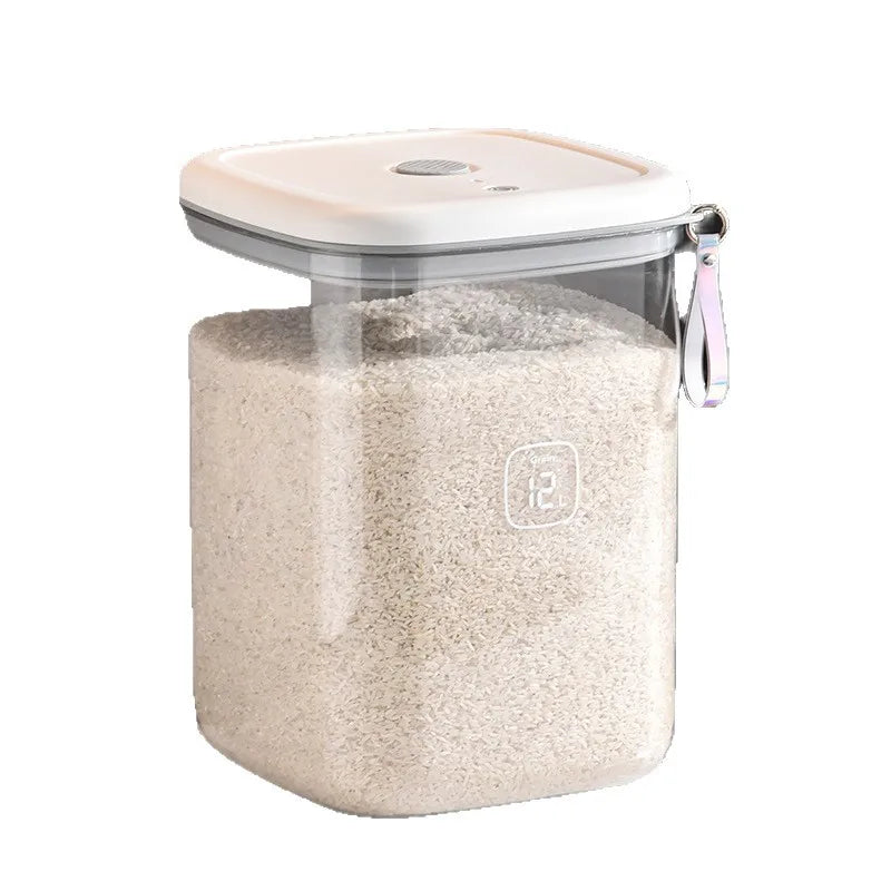 Vacuum rice bucket, kitchen, household food grade, insect proof, moisture-proof, rice box, sealed, large capacity plastic