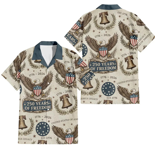 USA 250th Anniversary Eagle 1776-2026 Hawaii Shirt 250 Years Of Independence Day Gift Dad Father's Day Gifts America Shirts