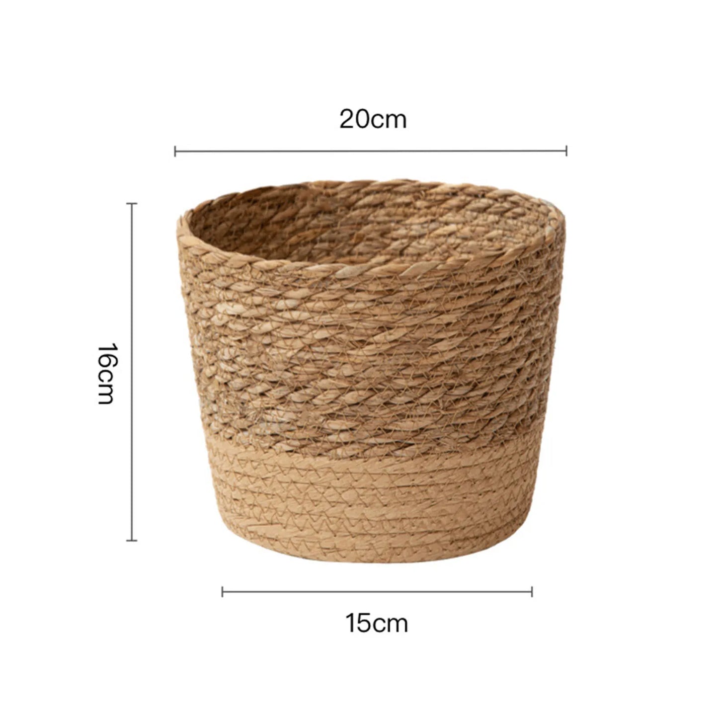 Boho Woven Plant Basket | Natural Wicker Indoor Pot Cover