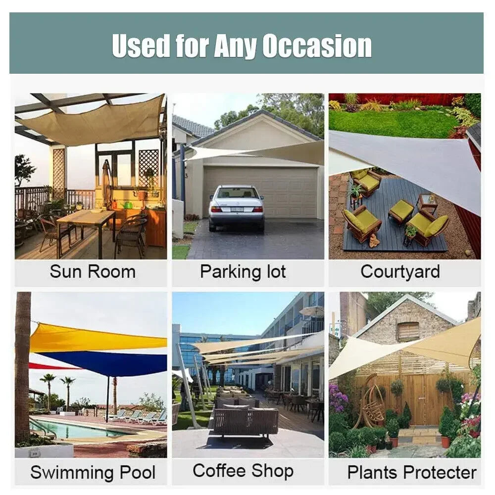 Outdoor Waterproof Sunshade – Large Shade Sail Awning for Patio, Yard & Garden Spaces