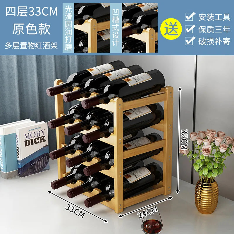 Wine rack display, Bamboo lattice Storage