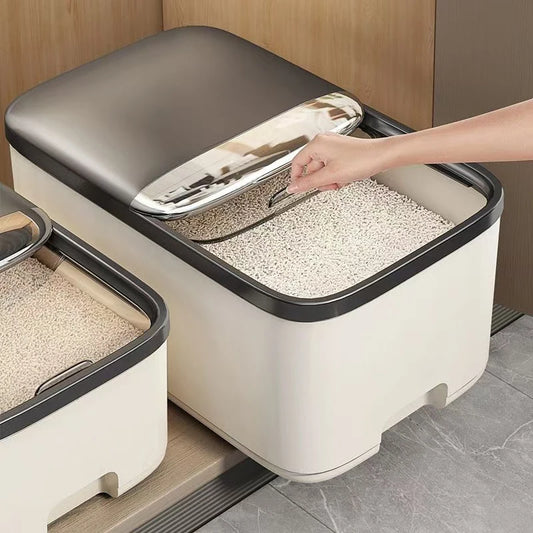 22lb/11lb Rice Storage Box – Airtight, Insect‑Proof & Moisture‑Proof Grain Container with Lid for Kitchen Pantry