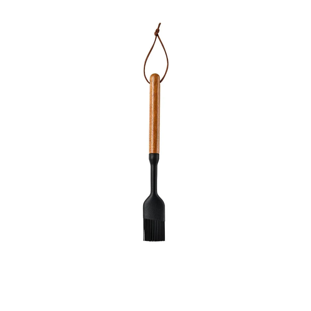 7Pcs Black Silicone Wooden Handle Cooking Tool Non-stick Kitchen Utensils