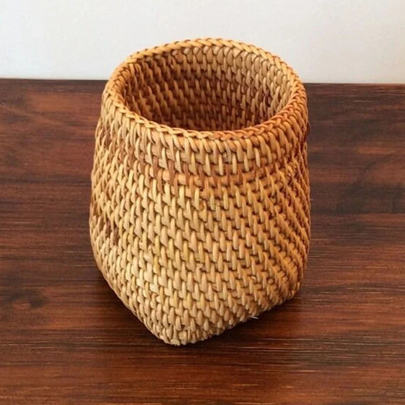 Rattan Utensil Organizer and Storage Baskets