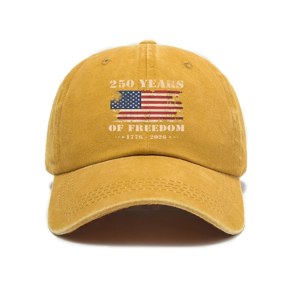 USA 250th Anniversary Cap Washed Print - Unisex Adjustable