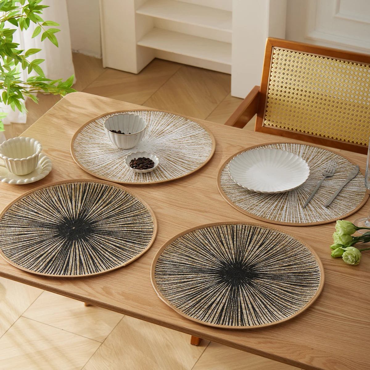 Round Macrame Placemats - 15 Inches