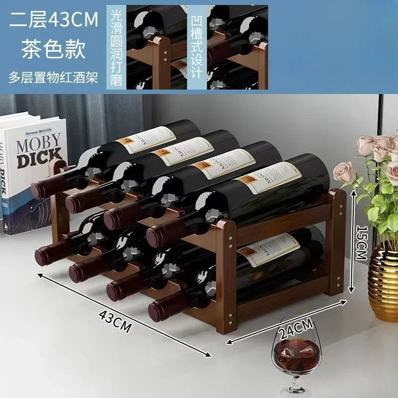 Wine Display Rack for Table or Cabinet Top