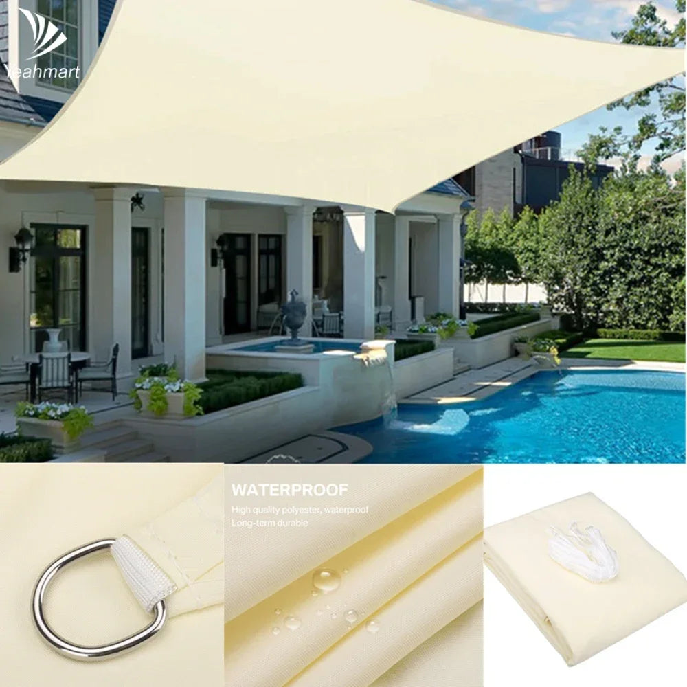 Outdoor Waterproof Sunshade – Large Shade Sail Awning for Patio, Yard & Garden Spaces