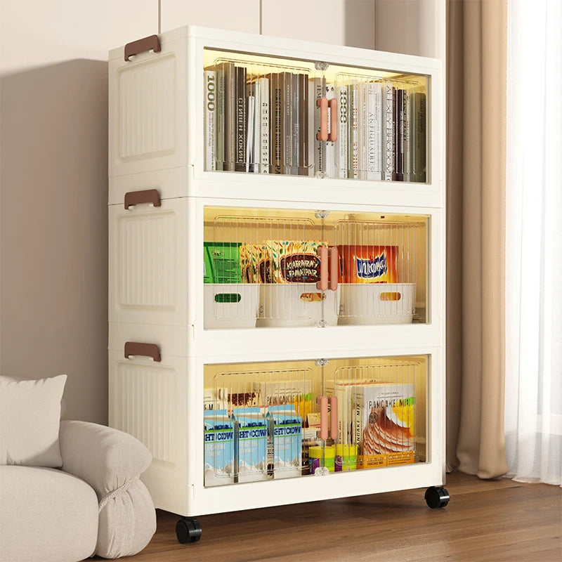 Extra-Large Foldable Storage Cabinet Multi-Layer No Installation Required