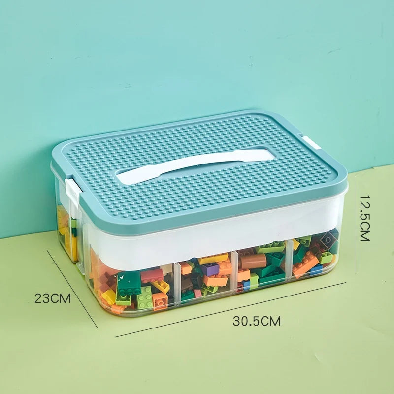 Kids Building Block Storage Box – 1/2/3 Layers, Small Toy Organizer