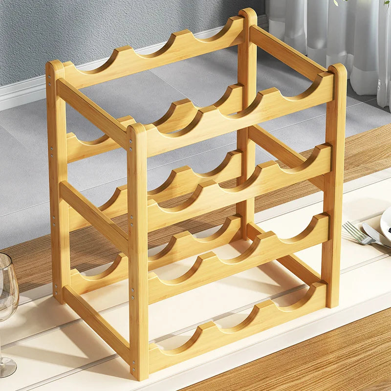 Wine rack display, Bamboo lattice Storage