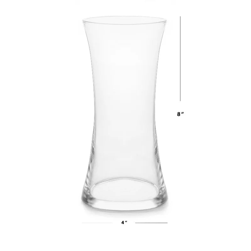 (2 pack) Clear Glass 8" Vases