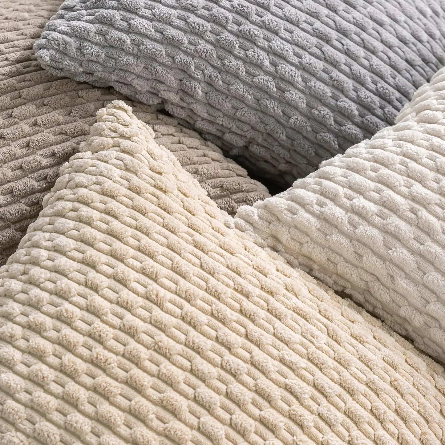 4‑Pack 18×18" Pillow Covers – Neutral Decorative Cushion Set