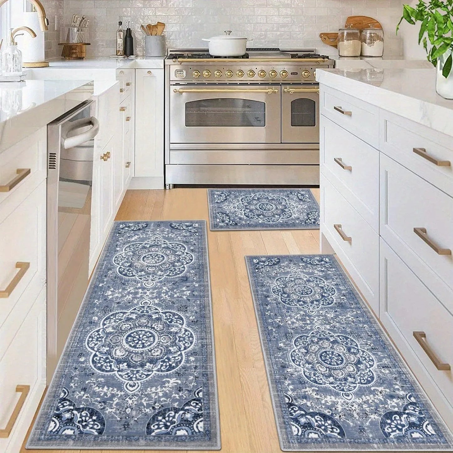 3‑Piece Floor Mat Set – Non‑Slip, Washable, Durable Indoor Rugs