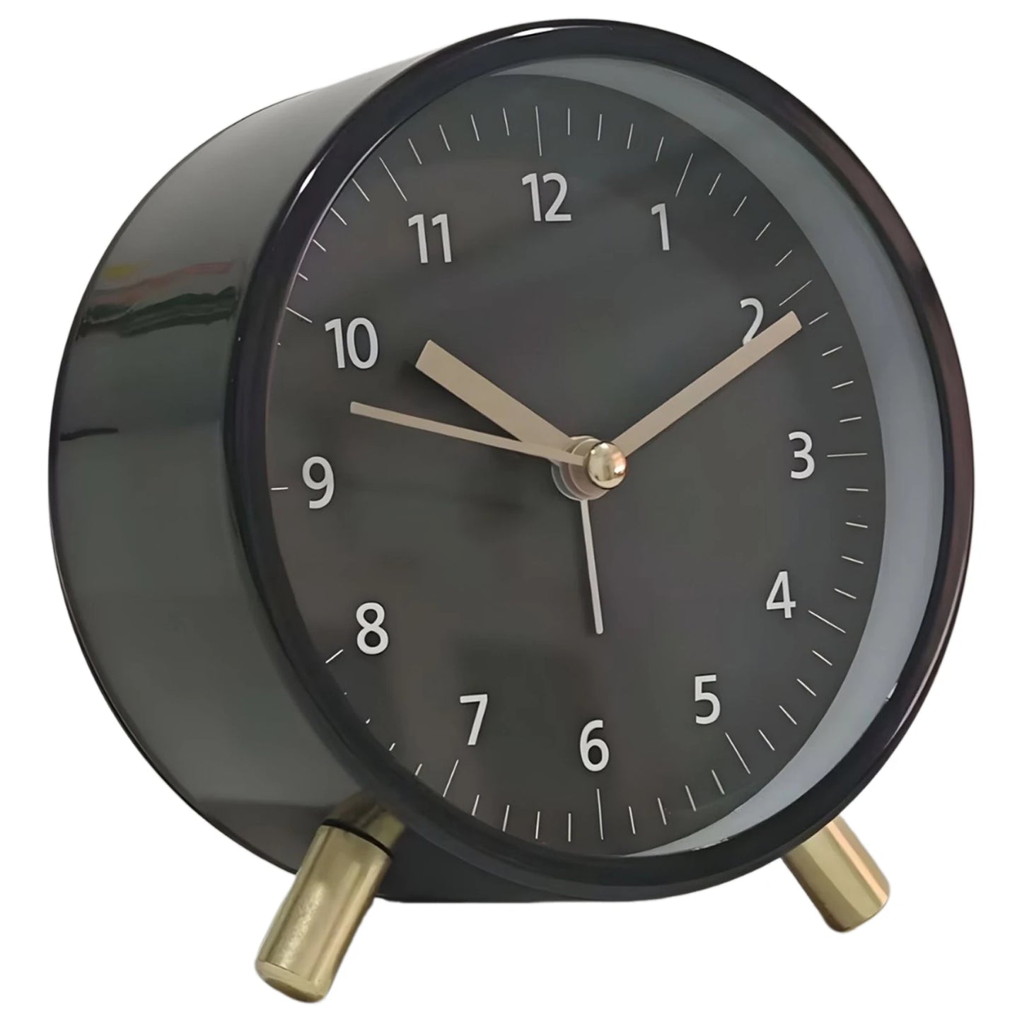 Nordic Retro Analog Desk Clock – Silent Bedside Alarm with Backlight