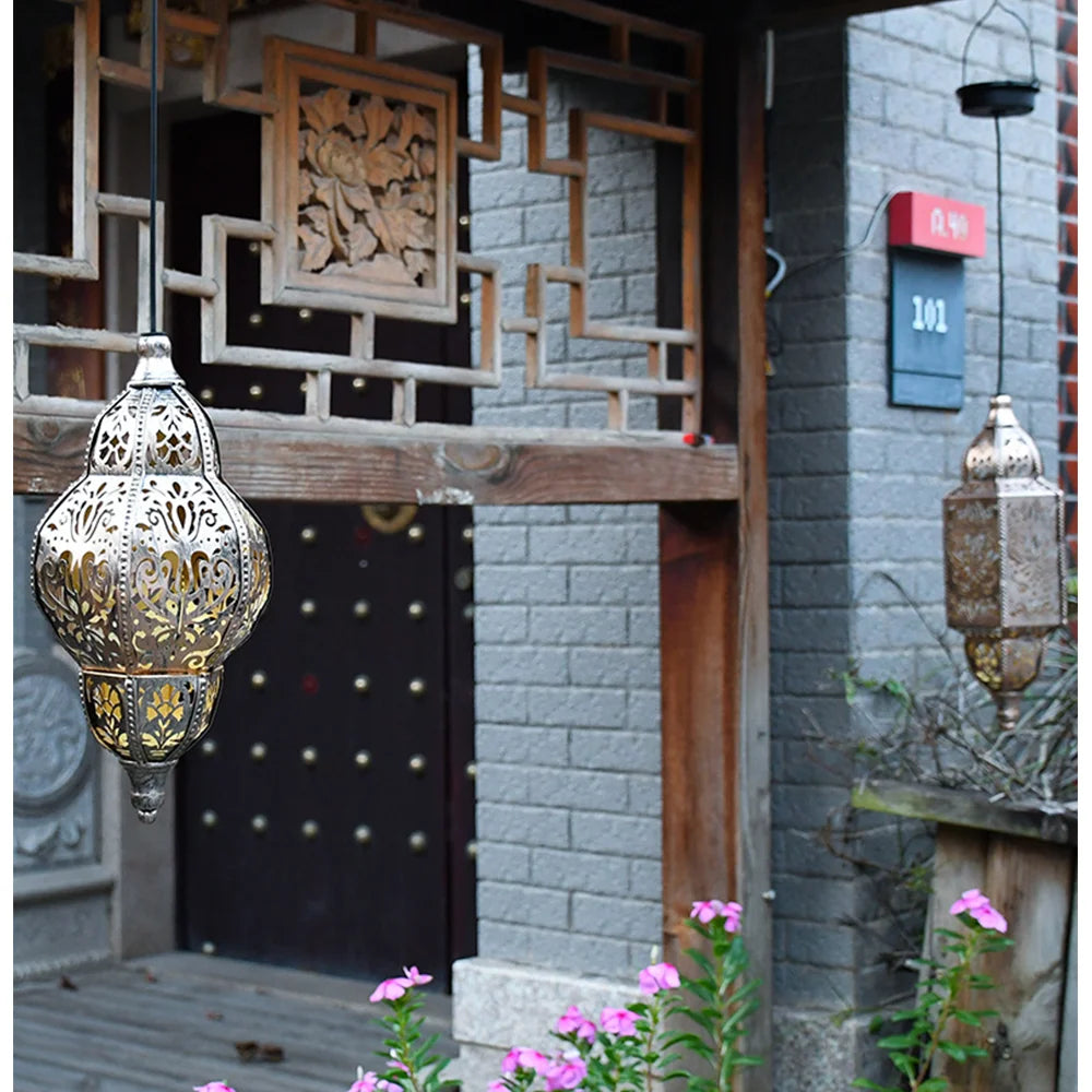 Outdoor Solar Light, Moroccan Design Lantern, Waterproof