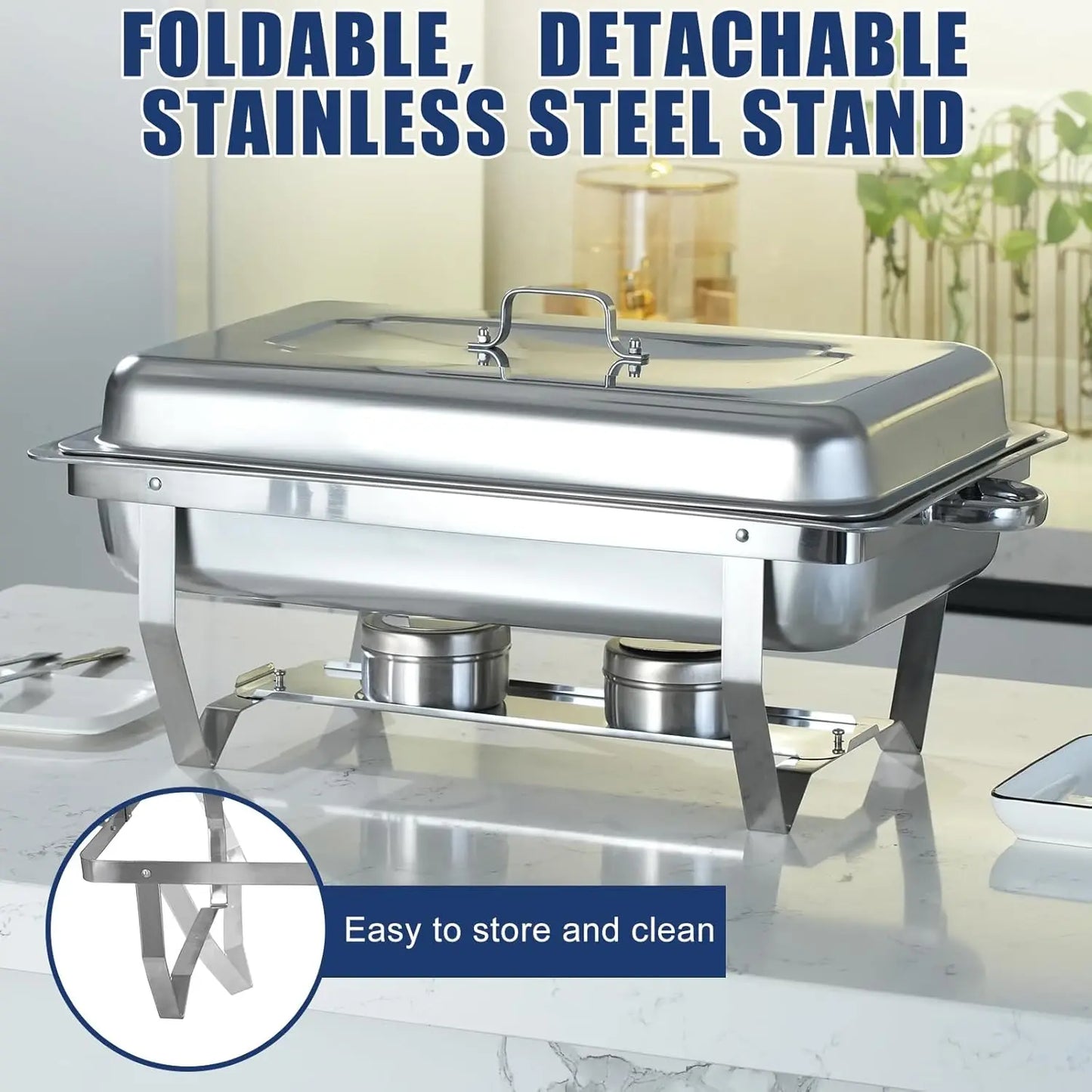 Chafing Dish Buffet Set 8QT Electric Stainless Steel 2/4/6Pack Full Size Pans Food Warmer