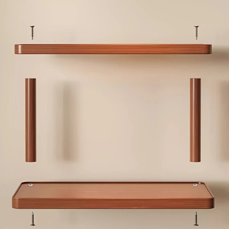 Versatile 2-Tier Wooden Storage Rack for Kitchen & Tea Room - Countertop Organizer