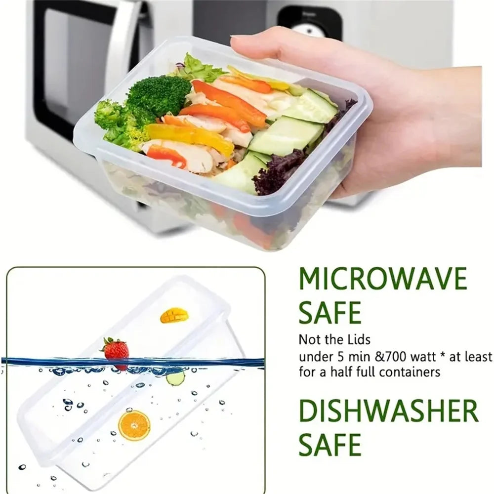 10‑Piece Reusable Food Storage Containers – BPA‑Free, Dishwasher‑Friendly, Microwave Safe
