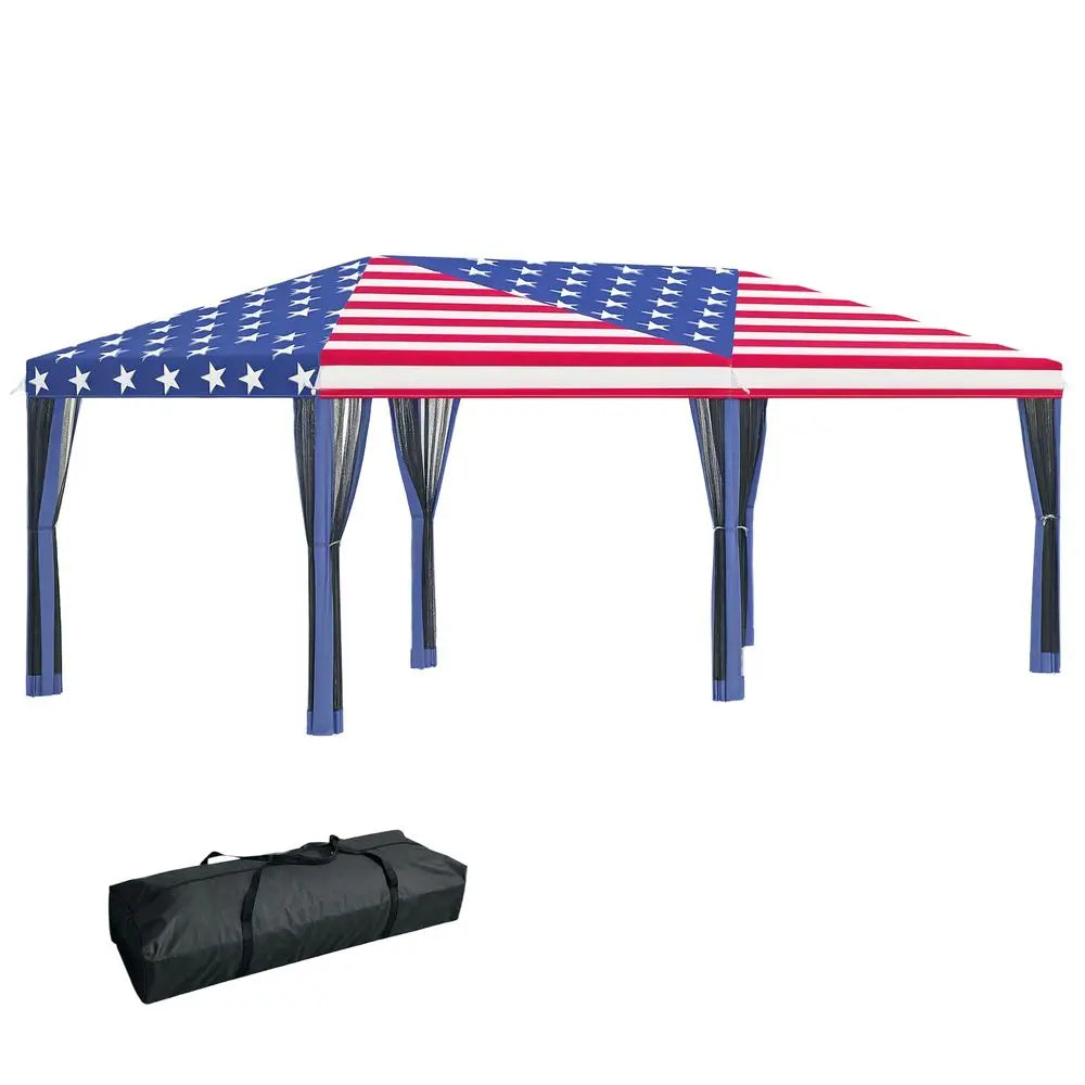 10×20 FT Pop‑Up Canopy Tent with Netting – Heavy‑Duty Instant Sun Shelter & Large Party Tent with Carry Bag