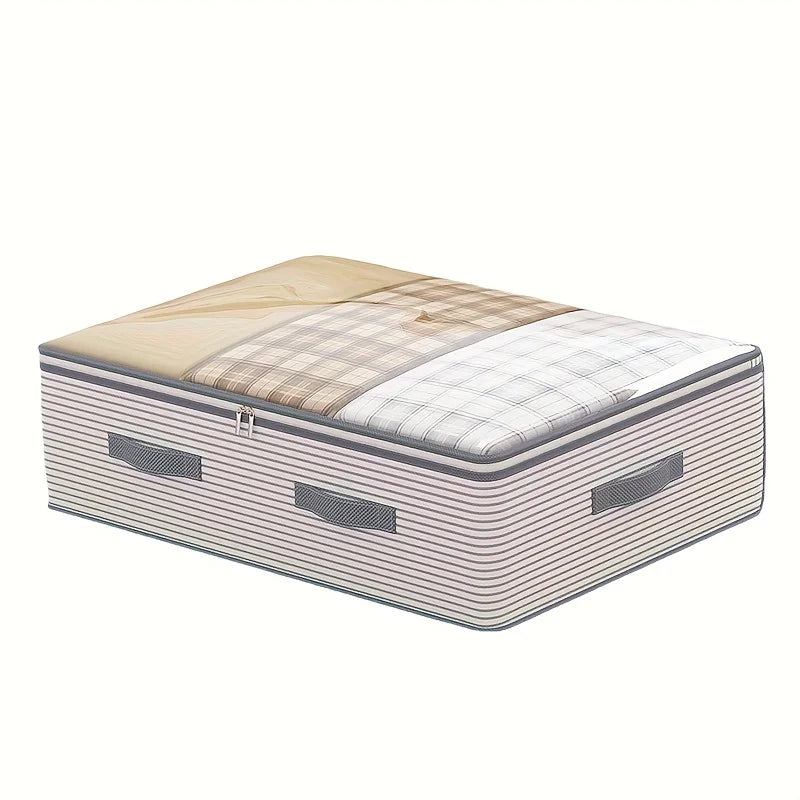 Large Capacity Clothes Storage Bag – Heavy‑Duty Non‑Woven Organizer with Clear Window for Comforters, Blankets & Bedding