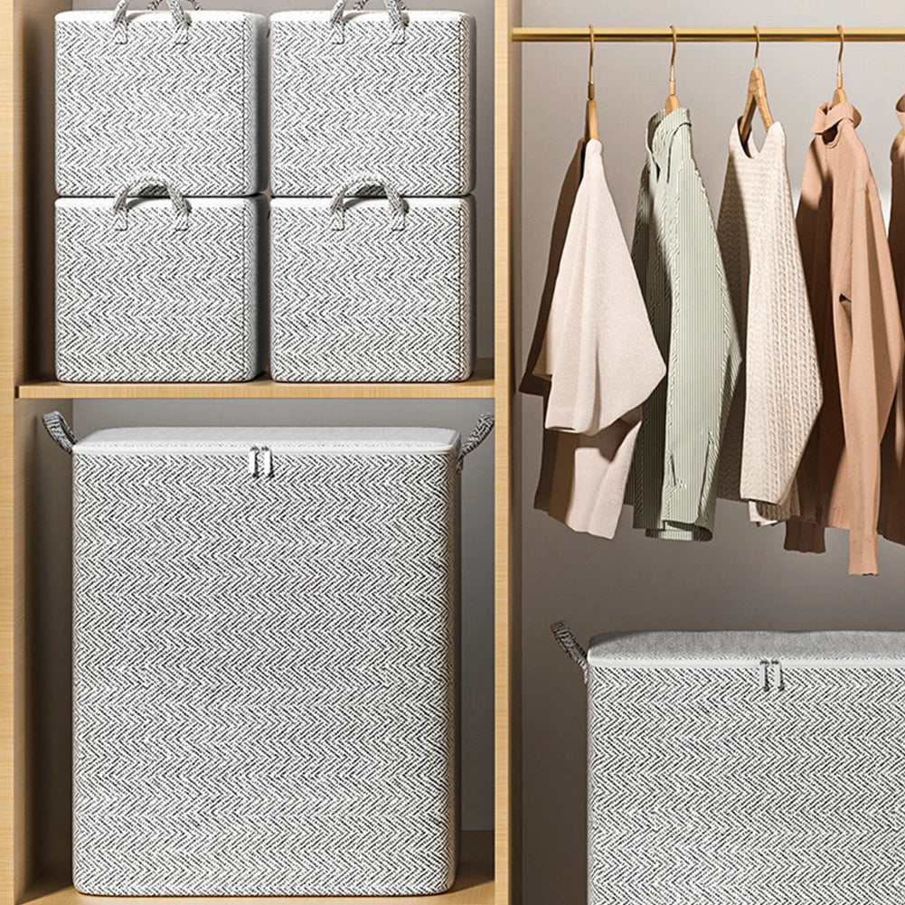 Storage Baskets, Foldable, Multifunctional with Handle Zipper