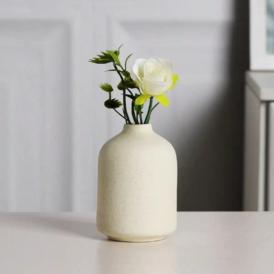 Minimalist Beige Ceramic Vases (Set of 3)