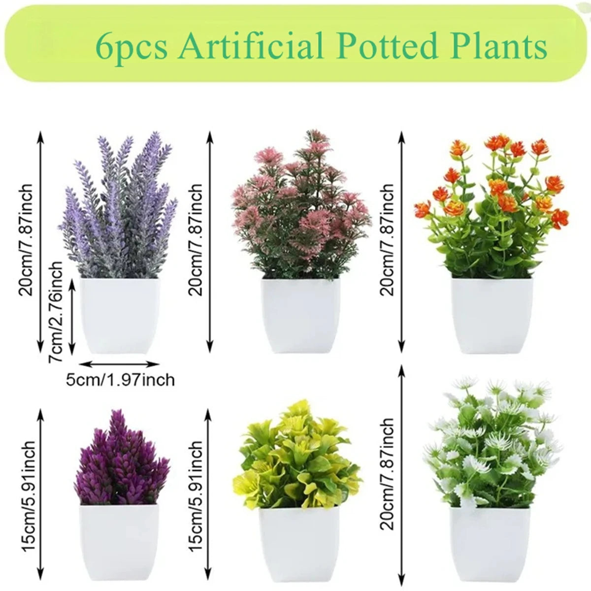 Faux Potted Plants for Tabletop & Events