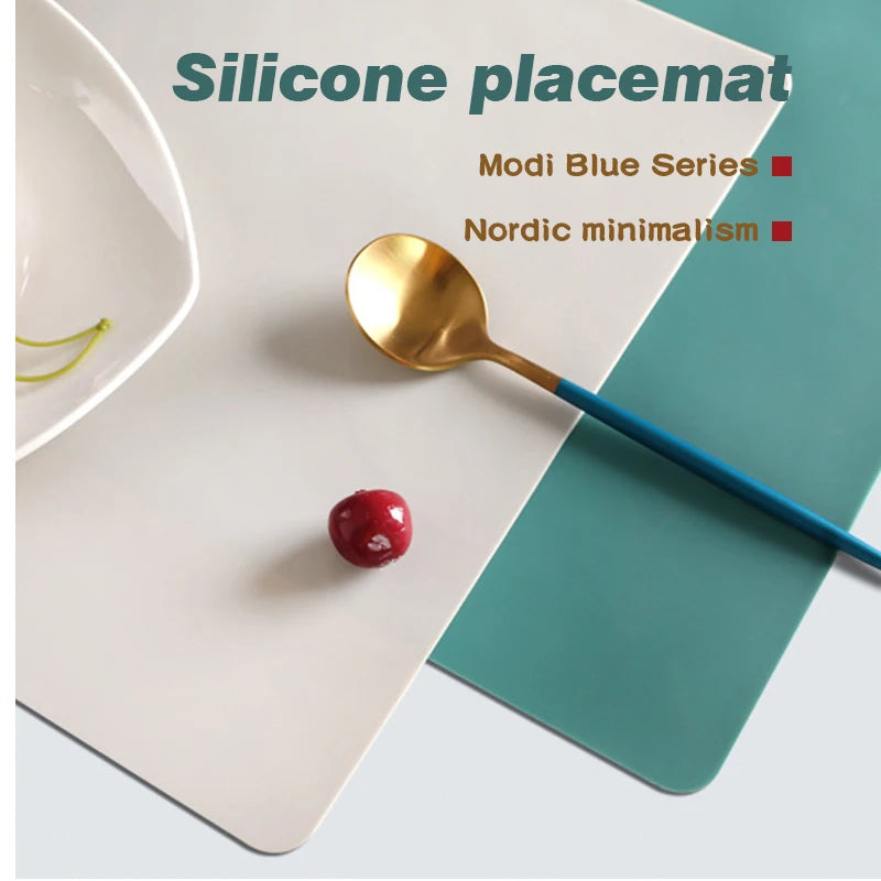 Oversized Food Grade Silicone Waterproof Placemat Heat Insulation Anti-Skidding Washable 24"x16"