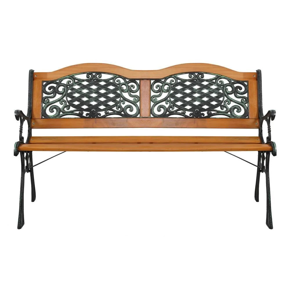 50" Patio Garden Bench, Cast Iron