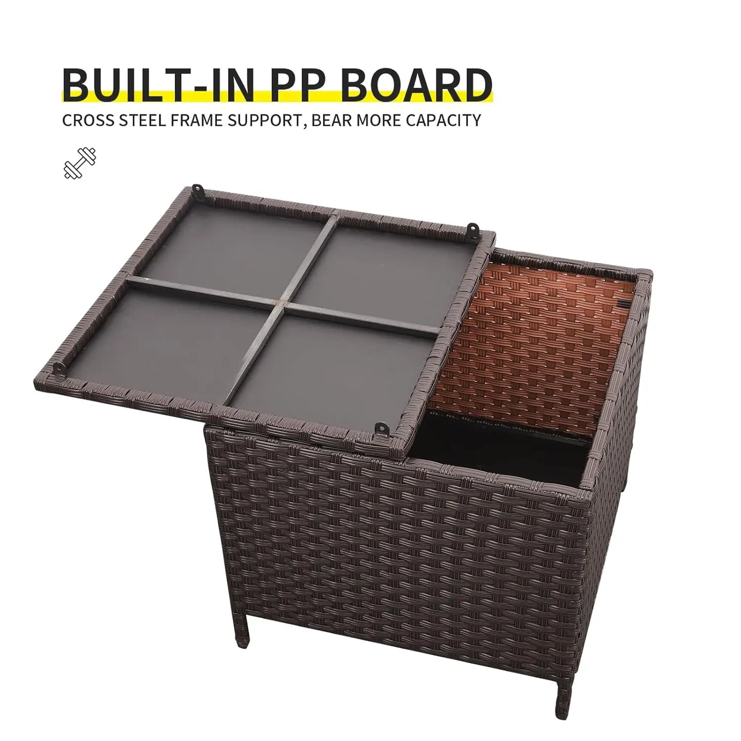 All Weather Rattan Outdoor Side Table - UV resistant