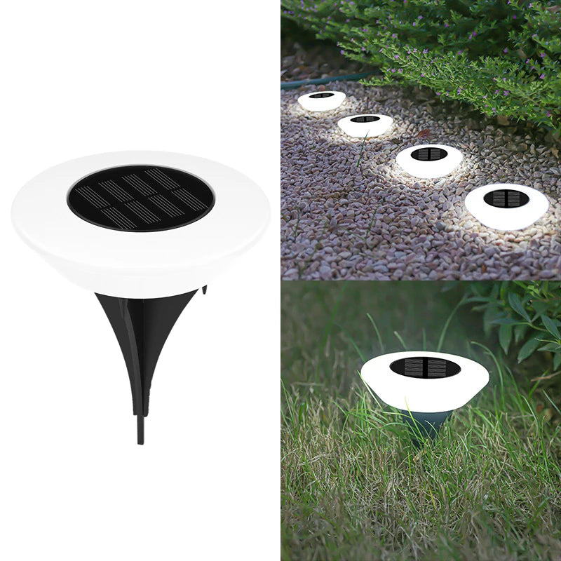 Solar Outdoor Lights, Waterproof Lawn Lamps 360° Floor Lighting for Garden, Yard, Driveway and Patio