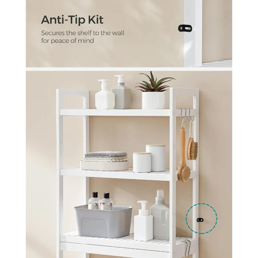 Over The Toilet Storage, 3-Tier With Adjustable Shelf