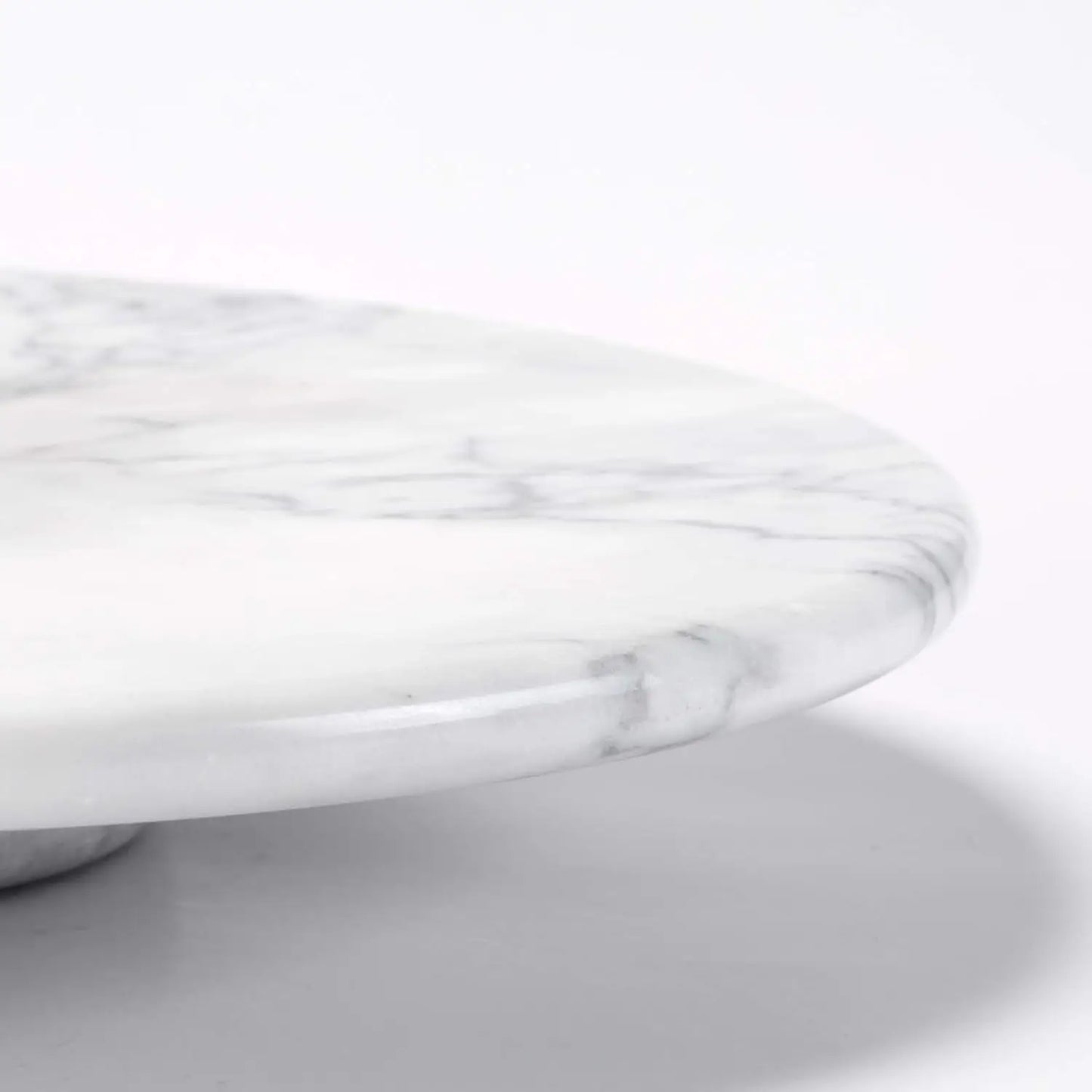 12" Marble Lazy Susan Turntable – Spinning Serving Tray & Kitchen Countertop Organizer