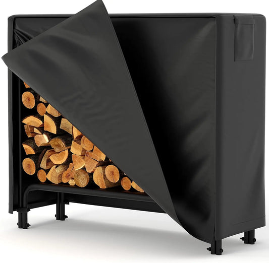 4ft Firewood Holder with Waterproof Cover