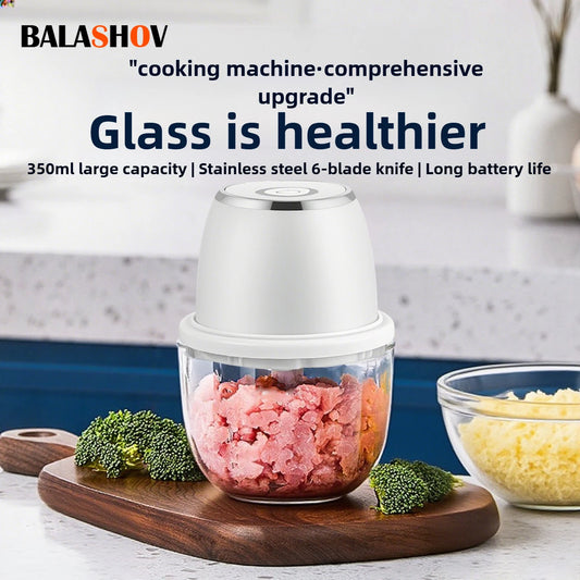 350ML Electric Food Processor – USB Meat Grinder, Garlic Masher & Multi‑Function Veggie Chopper