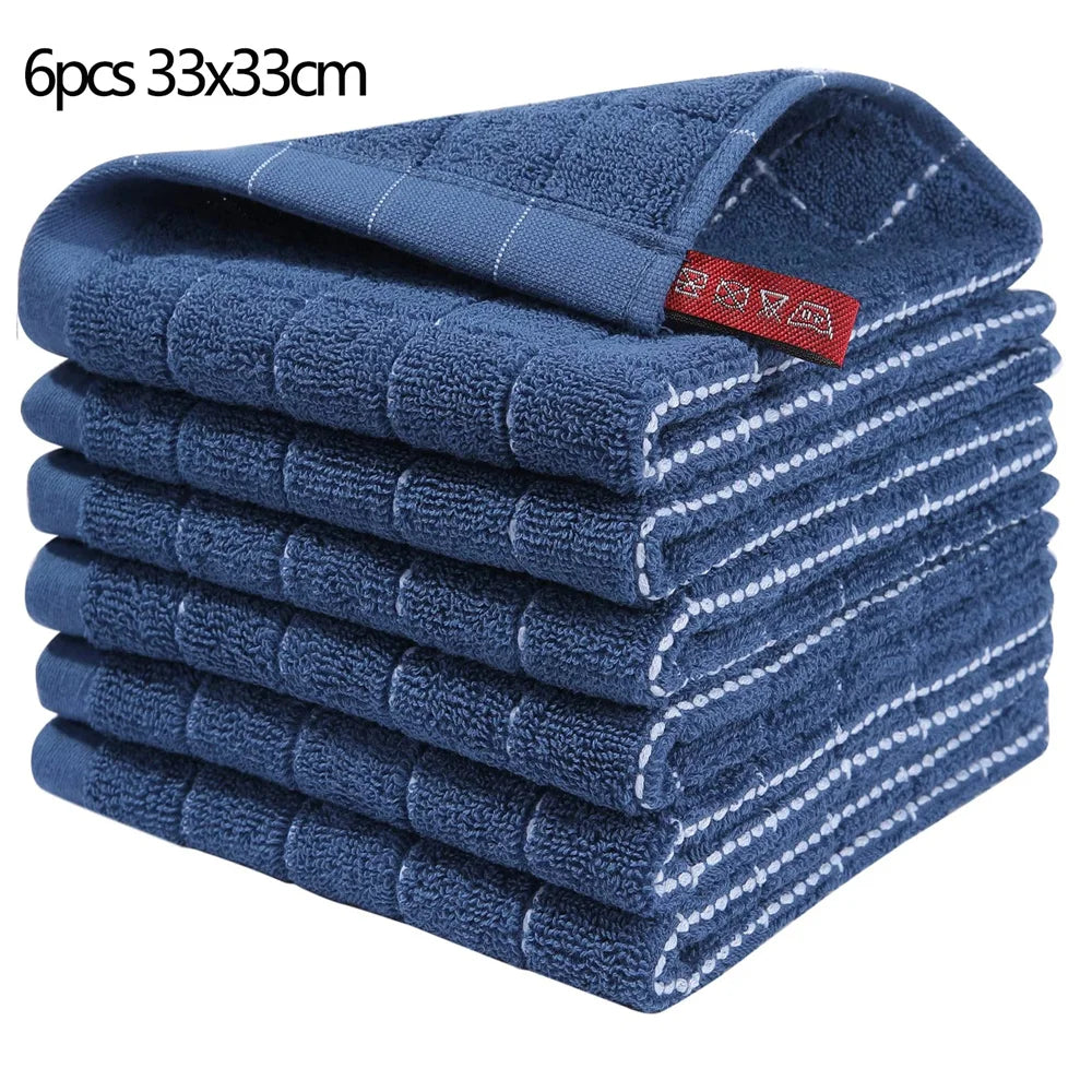 4/6pcs 100% Cottton Kitchen Towels, Absorbent Dishcloth, Ultra Soft