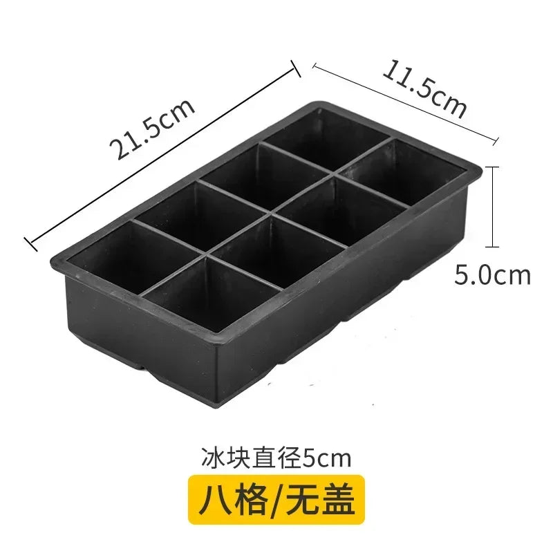 Ice Cube & Ice Sphere Set – Silicone Large‑Cube Tray + 3D Sphere Molds for Whiskey & Cocktails