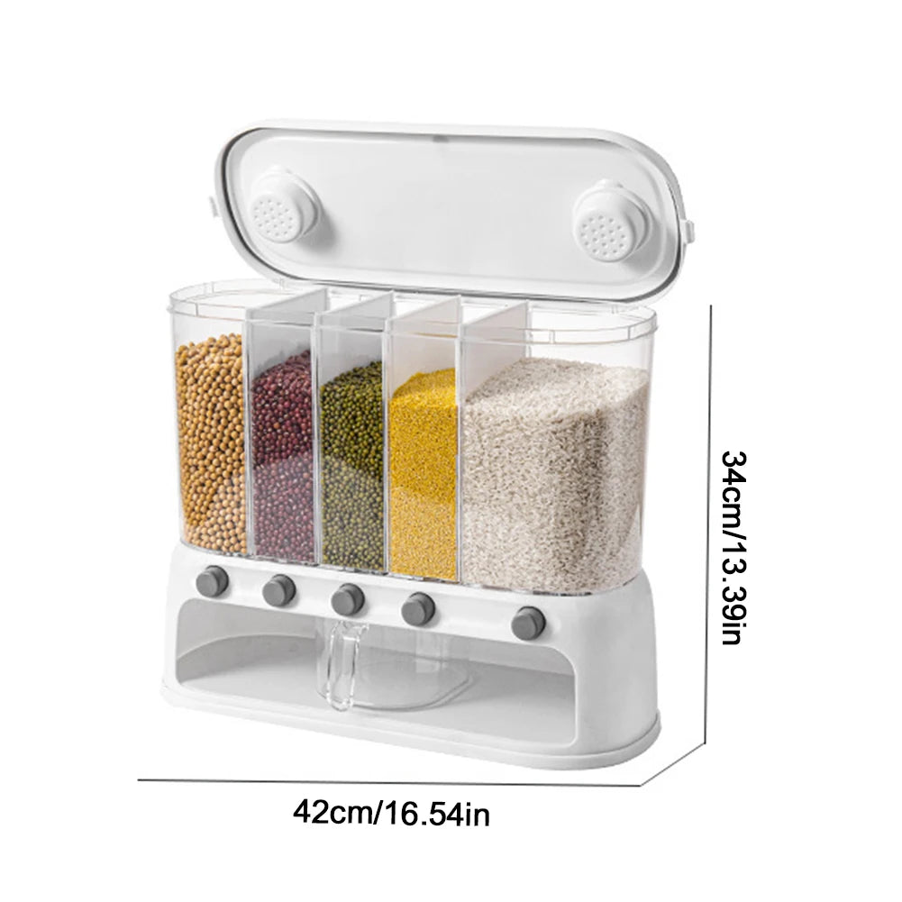 26lb Cereal & Grain Container – Moisture‑Proof Dry Food Dispenser for Kitchen Storage
