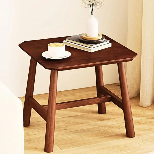 20" Square Wood Side Table – Farmhouse End Table for Small Spaces, Living Room, Bedroom or Dorm (20" W x 20" D x 18" H)