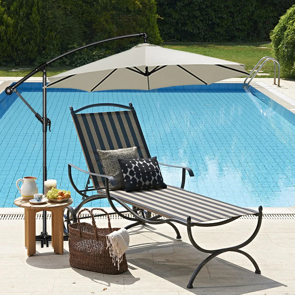 10ft Patio Umbrella Replacement Canopy – 6‑Rib UV‑Resistant Outdoor Cover