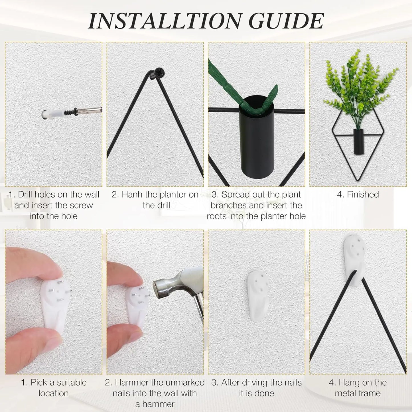 3‑Piece Artificial Eucalyptus Wall Plants – Hanging Greenery Home Décor Set
