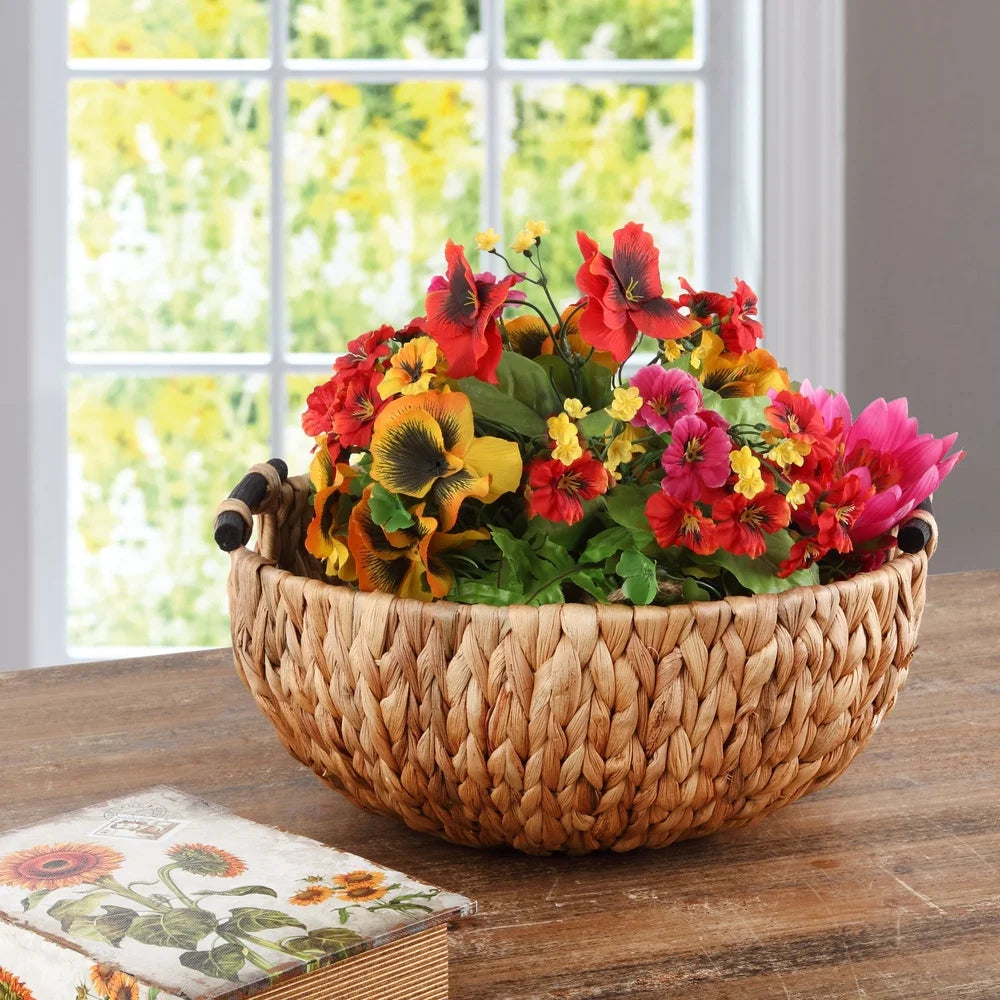 Artisanal Braided Harvest Basin | Coastal Nordic Shallow Basket