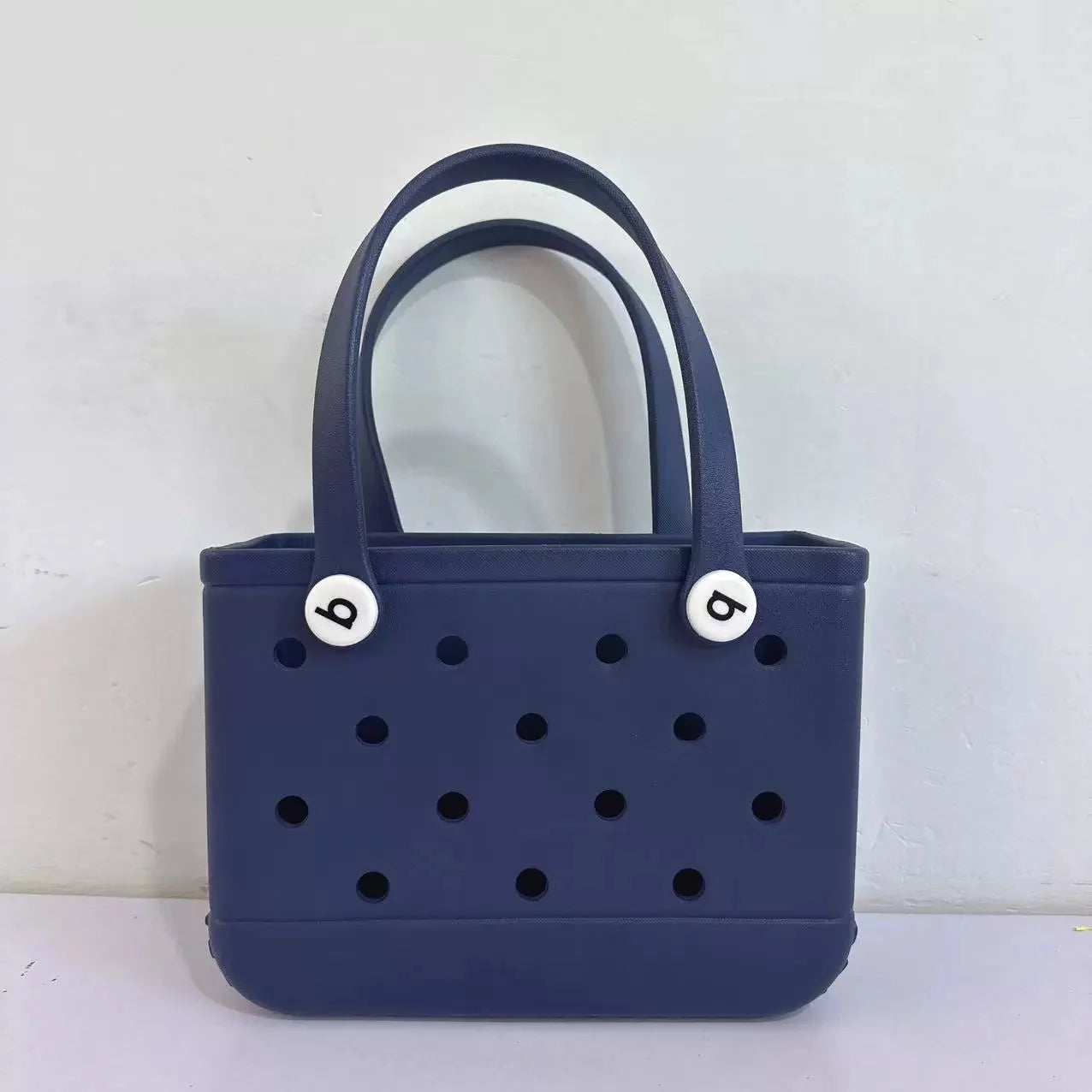Waterproof  Rubber Mini Beach Bag - Summer Pool Storage Basket