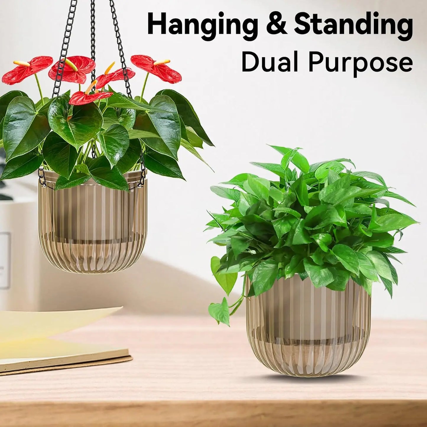 Hanging Planters - 3 Pack, 6.5 Inch