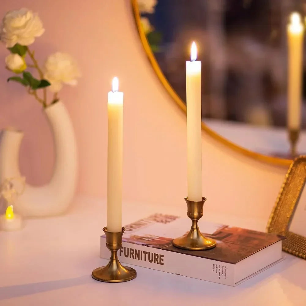 Vintage Taper Silhouette Candle Sticks – Set of 3 in Copper or Gold