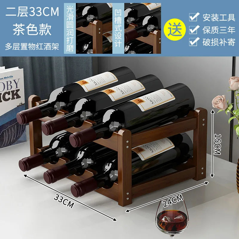 Wine rack display, Bamboo lattice Storage